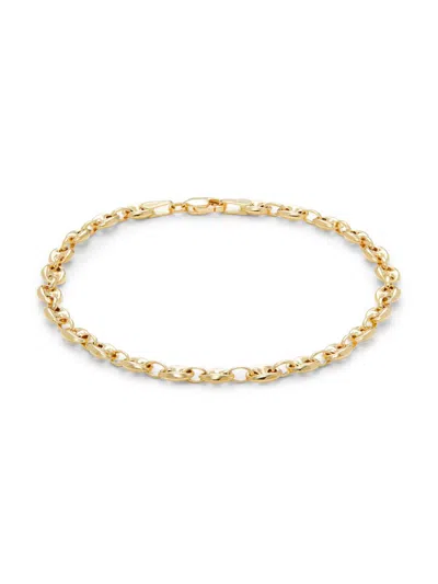 Saks Fifth Avenue Women's 14k Yellow Gold Puffed Mariner Chain Barcelet