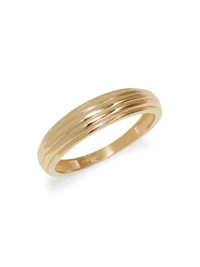 Saks Fifth Avenue Women's 14k Yellow Gold Ribbed Dome Ring