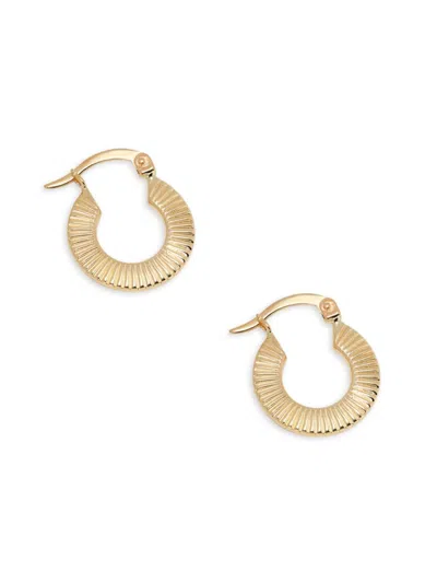 Saks Fifth Avenue Women's 14k Yellow Gold Ribbed Hoop Earrings