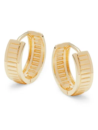 Saks Fifth Avenue Women's 14k Yellow Gold Ribbed Hoop Earrings