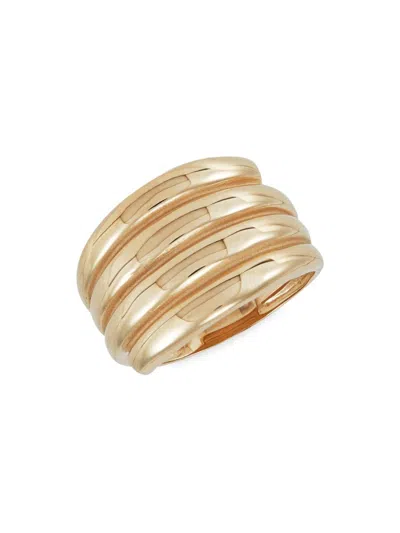 Saks Fifth Avenue Women's 14k Yellow Gold Ribbed Ring