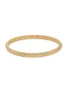 Saks Fifth Avenue Women's 14k Yellow Gold Rice Mesh Bangle Bracelet In Yellow Gold