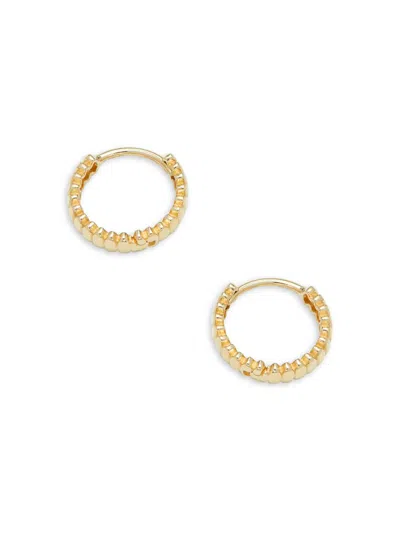 Saks Fifth Avenue Women's 14k Yellow Gold Ridged Huggie Hoop Earrings