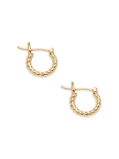 Saks Fifth Avenue Women's 14k Yellow Gold Rope Huggie Earrings