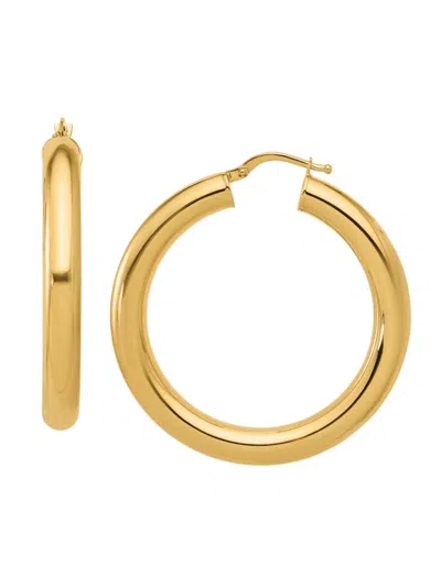 Saks Fifth Avenue Women's 14k Yellow Gold Round Tube Hoop Earrings