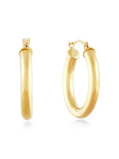 Saks Fifth Avenue Women's 14k Yellow Gold Round Tube Hoops Earrings In 3x20mm