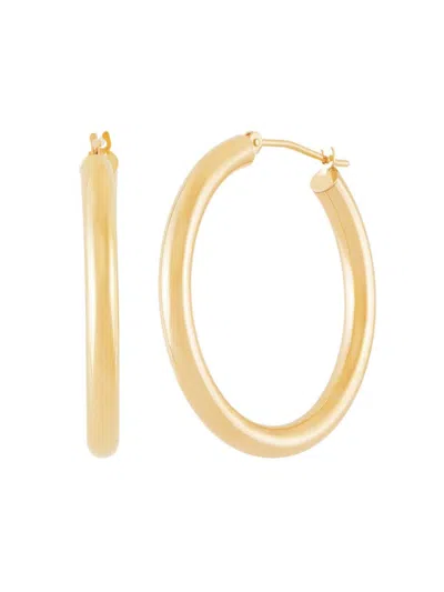 Saks Fifth Avenue Women's 14k Yellow Gold Round Tube Hoops Earrings In 3x30mm