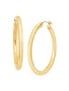 Saks Fifth Avenue Women's 14k Yellow Gold Round Tube Hoops Earrings In 3x35mm