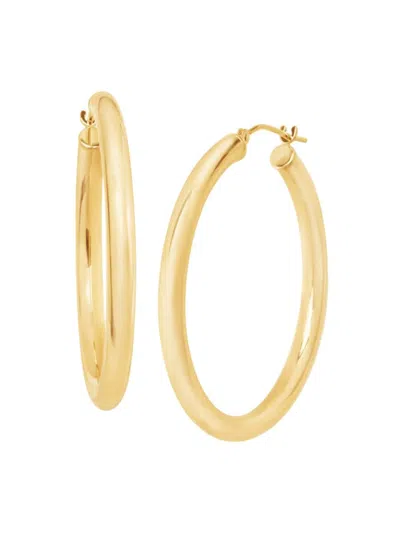 Saks Fifth Avenue Women's 14k Yellow Gold Round Tube Hoops Earrings In 3x35mm
