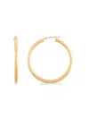 Saks Fifth Avenue Women's 14k Yellow Gold Round Tube Hoops Earrings In 3x40mm