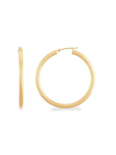 Saks Fifth Avenue Women's 14k Yellow Gold Round Tube Hoops Earrings In 3x40mm