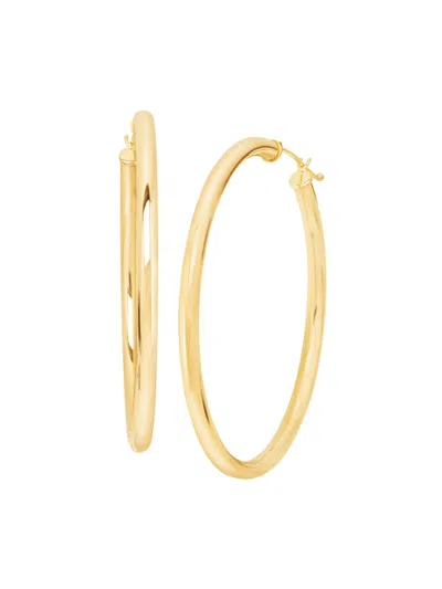 Saks Fifth Avenue Women's 14k Yellow Gold Round Tube Hoops Earrings In 3x50mm