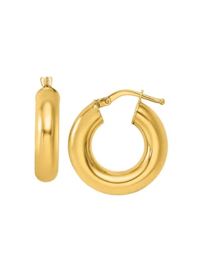 Saks Fifth Avenue Women's 14k Yellow Gold Round Tube Huggie Hoop Earrings
