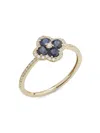 Saks Fifth Avenue Women's 14k Yellow Gold, Sapphire & 0.17 Tcw Diamond Ring In Gold