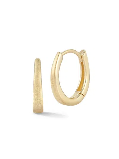 Saks Fifth Avenue Women's 14k Yellow Gold Satin Huggie Earrings