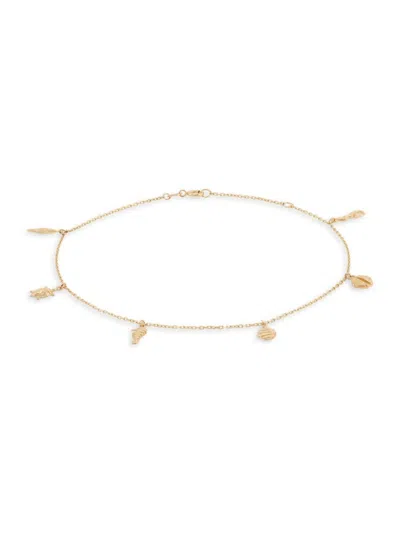Saks Fifth Avenue Women's 14k Yellow Gold Seashore Charm Ankle Bracelet