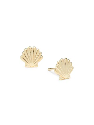 Saks Fifth Avenue Women's 14k Yellow Gold Shell Stud Earrings