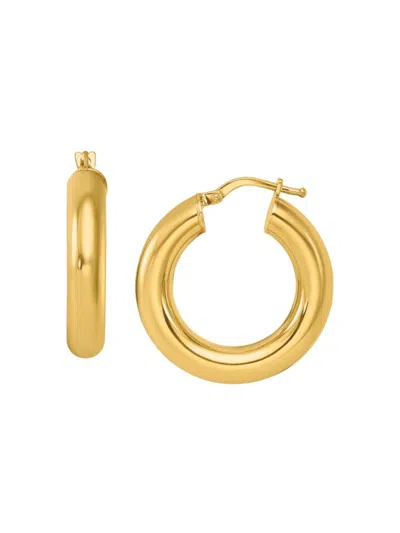 Saks Fifth Avenue Women's 14k Yellow Gold Small Round Tube Hoop Earrings