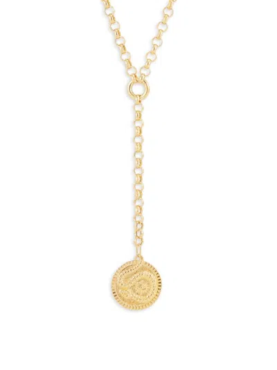 Saks Fifth Avenue Women's 14k Yellow Gold Snake Coin Lariat Necklace