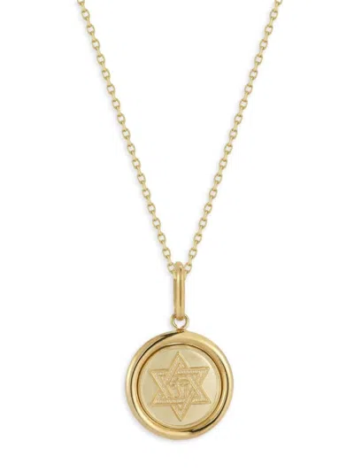Saks Fifth Avenue Women's 14k Yellow Gold Star Of David Pendant Necklace