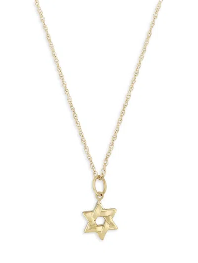 Saks Fifth Avenue Women's 14k Yellow Gold Star Of David Pendant Necklace