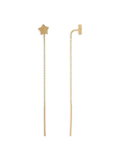 Saks Fifth Avenue Women's 14k Yellow Gold Star Threader Earrings