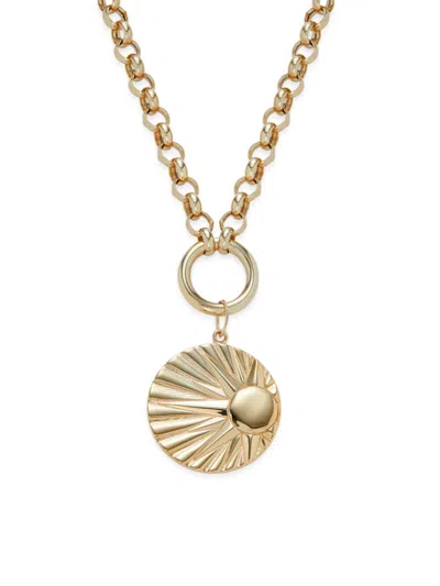 Saks Fifth Avenue Women's 14k Yellow Gold Sun Coin Pendant Necklace