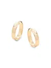 Saks Fifth Avenue Women's 14k Yellow Gold Textured Earrings In Yellow Gold