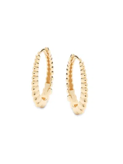 Saks Fifth Avenue Women's 14k Yellow Gold Textured Huggie Earrings