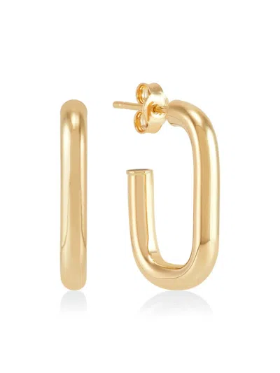 Saks Fifth Avenue Women's 14k Yellow Gold Three-quarter Hoop Earrings