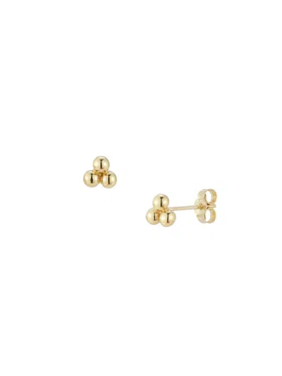 Saks Fifth Avenue Women's 14k Yellow Gold Tri Bead Stud Earrings