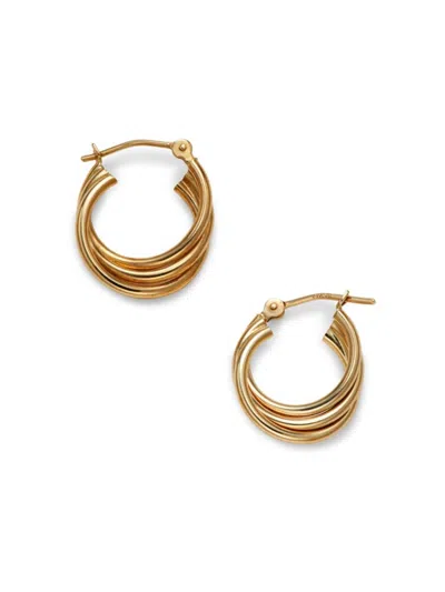 Saks Fifth Avenue Women's 14k Yellow Gold Triple Tube Hoop Earrings