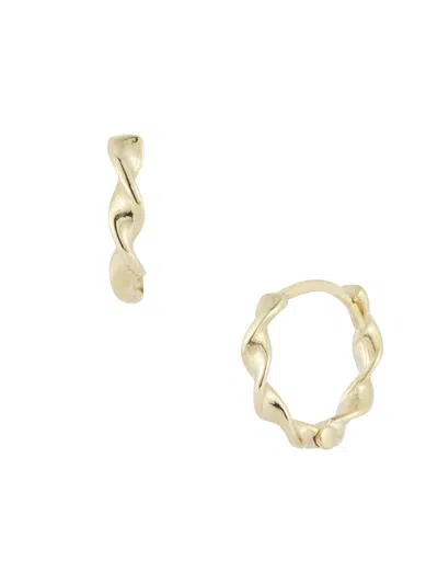 Saks Fifth Avenue Women's 14k Yellow Gold Twist Huggie Earrings