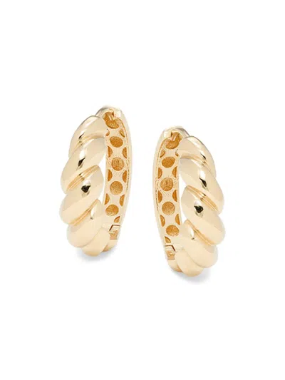 Saks Fifth Avenue Women's 14k Yellow Gold Twist Huggie Earrings