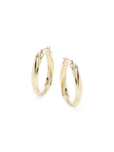 Saks Fifth Avenue Women's 14k Yellow Gold Twist Tube Hoop Earrings