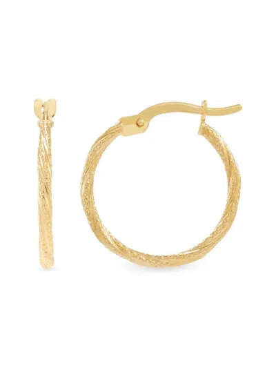 Saks Fifth Avenue Women's 14k Yellow Gold Twist Tube Hoop Earrings