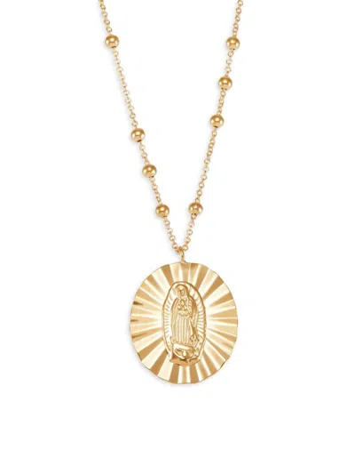Saks Fifth Avenue Women's 14k Yellow Gold Virgin Mary Medal Necklace