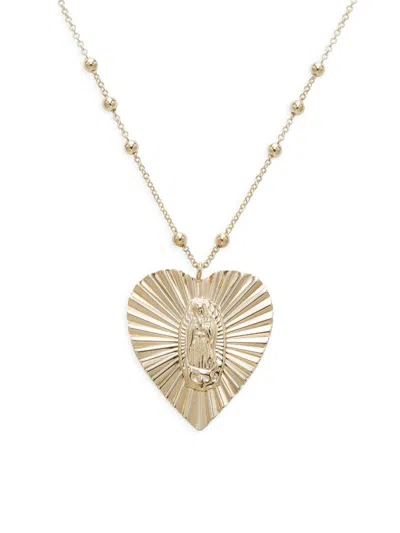 Saks Fifth Avenue Women's 14k Yellow Gold Virgin Mary Pendant Necklace