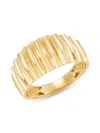 SAKS FIFTH AVENUE WOMEN'S 14K YELLOW GOLD WAVY DOME RING