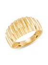 Saks Fifth Avenue Women's 14k Yellow Gold Wavy Dome Ring In Yellow Gold