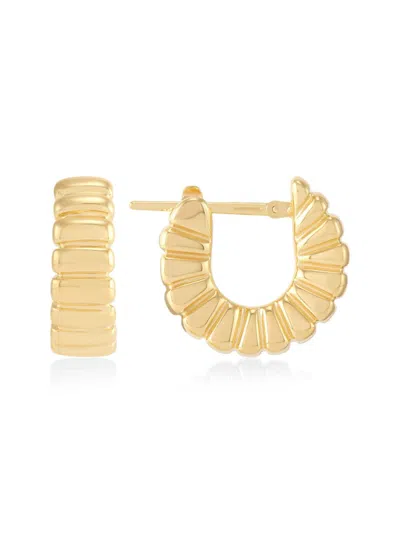 Saks Fifth Avenue Women's 14k Yellow Gold Woven-look Hoop Earrings