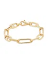 Saks Fifth Avenue Women's 14k Yellow Goldplated Sterling Silver Mariner & Paperclip Link Chain Bracelet In Silver