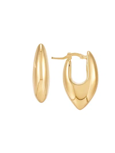 Saks Fifth Avenue Women's 14k Yellow Goldplated Sterling Silver Oval Hoop Earrings