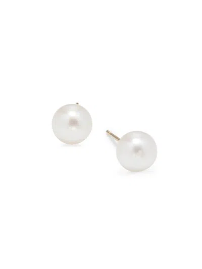 Saks Fifth Avenue Women's 14kt Yellow Gold & 6-6.5mm Akoya Pearl Stud Earrings