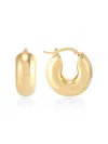 Saks Fifth Avenue Women's 18k-gold-plated Sterling Silver Chunky Hoop Earrings In Gold