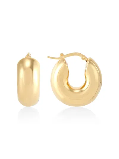 Saks Fifth Avenue Women's 18k-gold-plated Sterling Silver Chunky Hoop Earrings