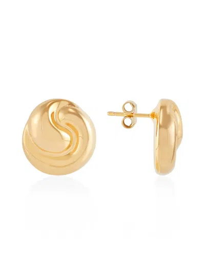 Saks Fifth Avenue Women's 18k-gold-plated Sterling Silver Swirl Stud Earrings