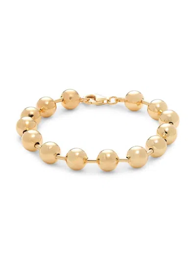 Saks Fifth Avenue Women's 18k Goldplated Silver Beaded Bracelet