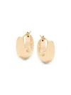 Saks Fifth Avenue Women's 18k Goldplated Silver Chunky Huggie Earrings In Gold
