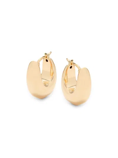 Saks Fifth Avenue Women's 18k Goldplated Silver Chunky Huggie Earrings